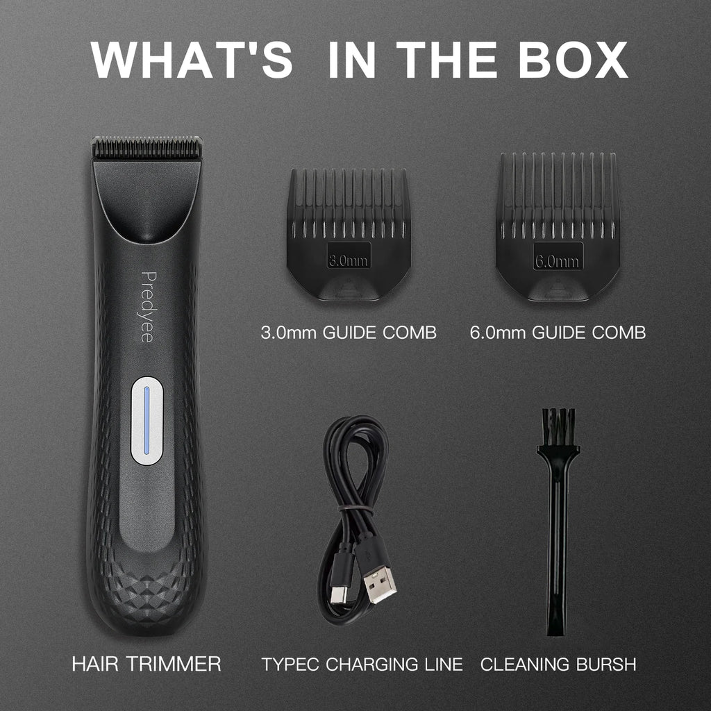King Grooming Men’s Waterproof Body & Beard Trimmer – Skin-Safe Ceramic Blade