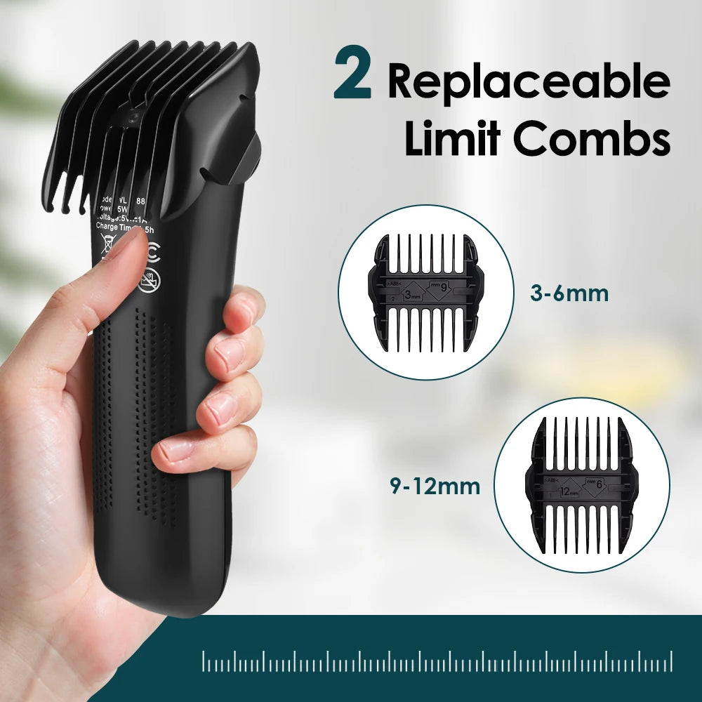 Electric Body Hair Trimmer for Men – Waterproof Rechargeable Full Body Groomer with Skin-Safe Precision Blades