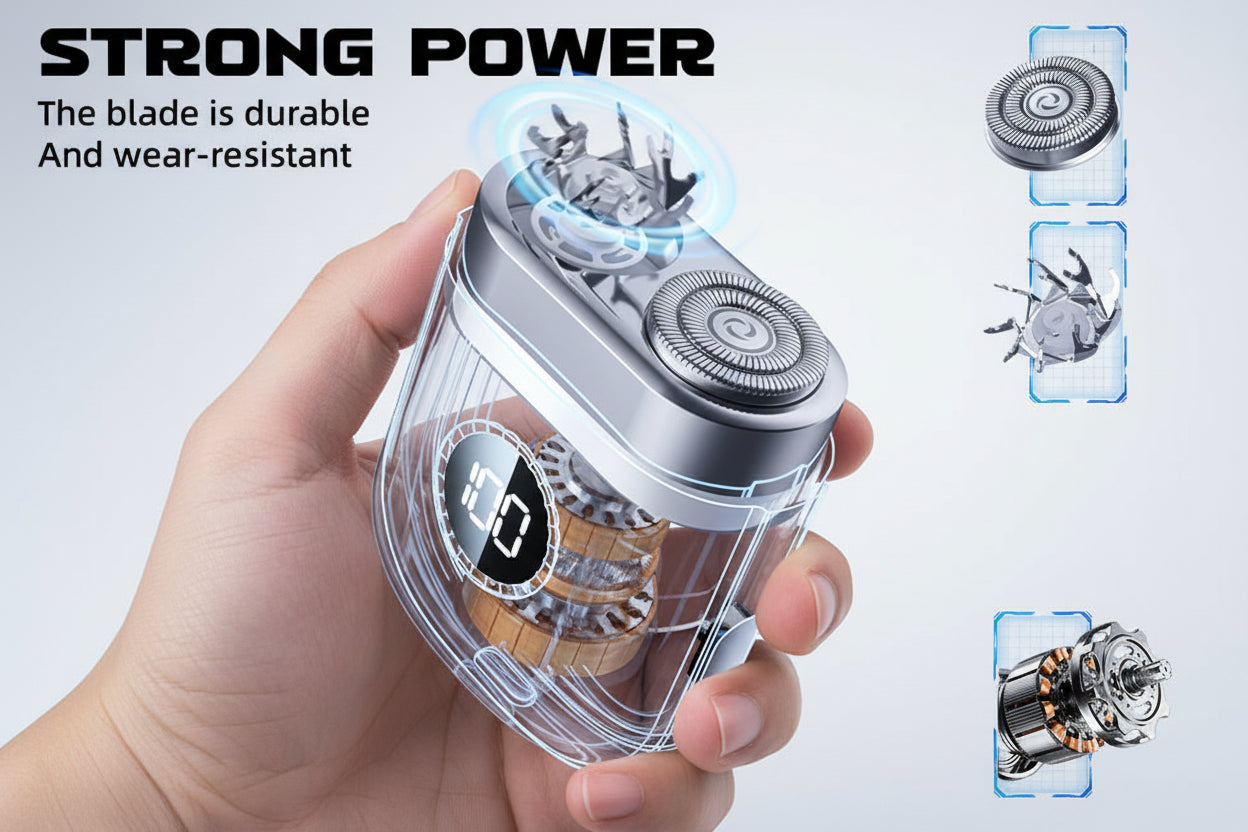 PrecisionPro™ Electric Beard & Hair Trimmer – Waterproof, USB Rechargeable, Mini Portable Groomer