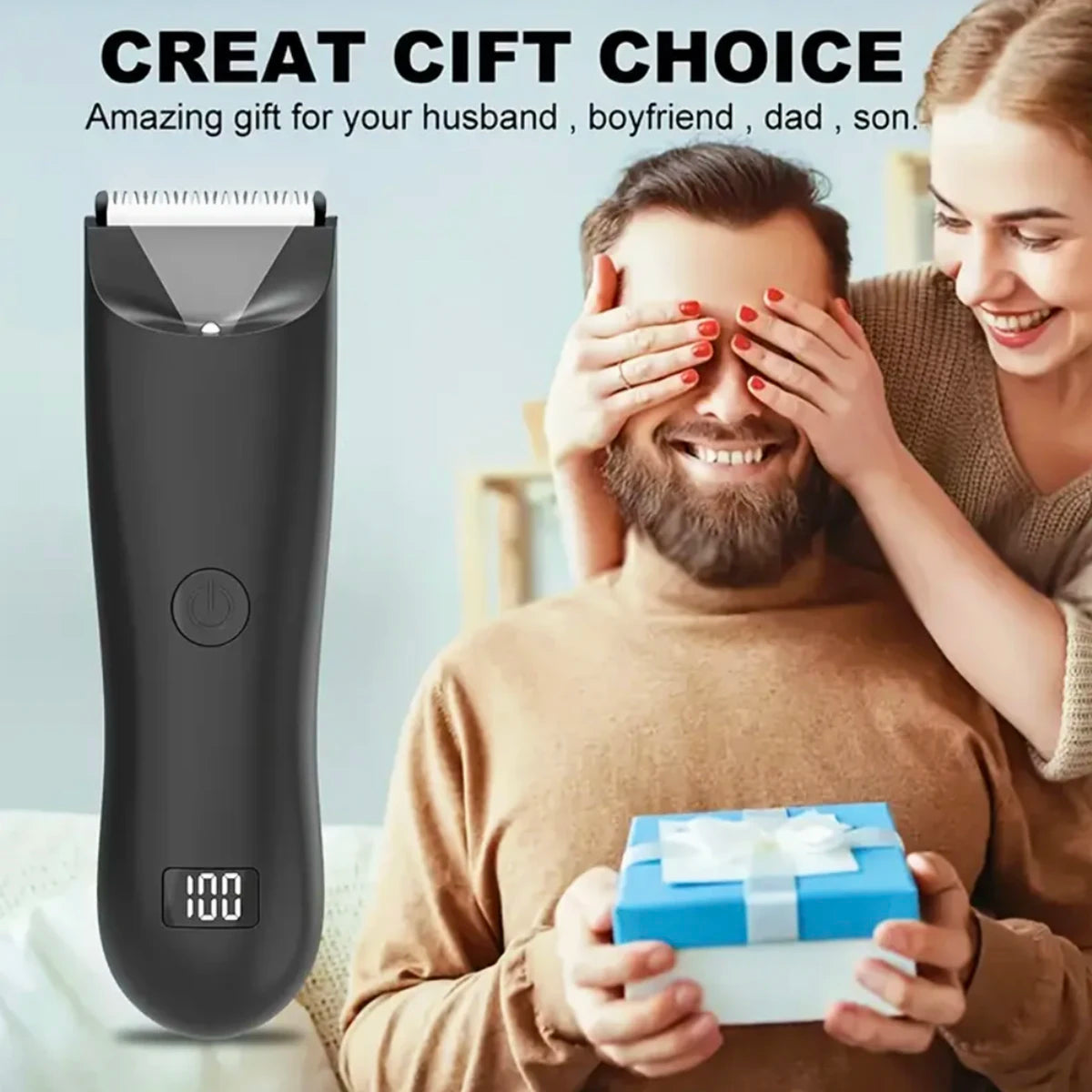 Premium Beard & Body Trimmer for Men — Multi-Use Groomer with LED Display
