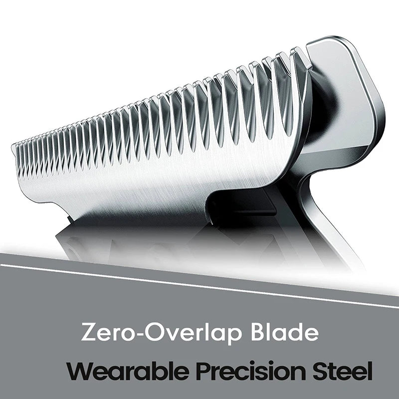 Professional Beard & Hair Trimmer – Cordless, T-Blade, 0mm Precision ✅