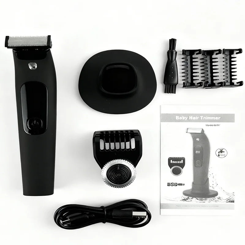 lElectric Beard & Body Trimmer for Men – Waterproof Rechargeable Grooming Kit with Precision Blades