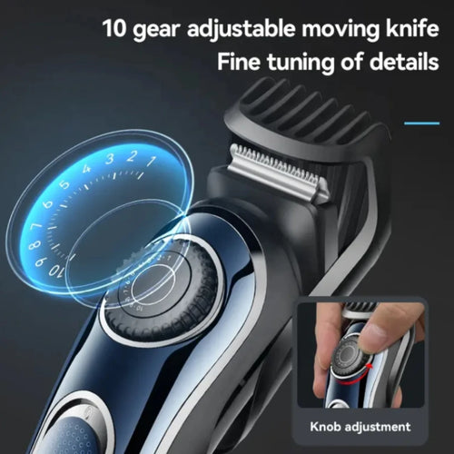 Kemei KM-1256 Waterproof USB Rechargeable Cordless Hair Trimmer – Professional Beard & Hair Clipper for Men