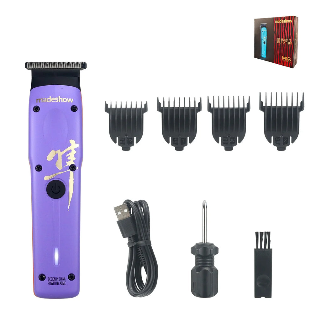 Madeshow M15 Professional Cordless Hair Clipper – Premium Barber Grade Trimmer for Men