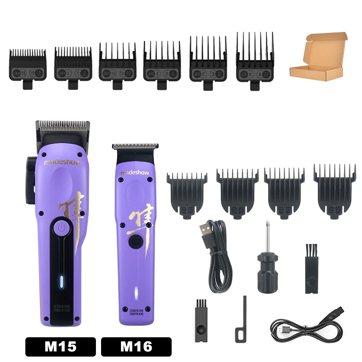 Madeshow M15 Professional Cordless Hair Clipper – Premium Barber Grade Trimmer for Men