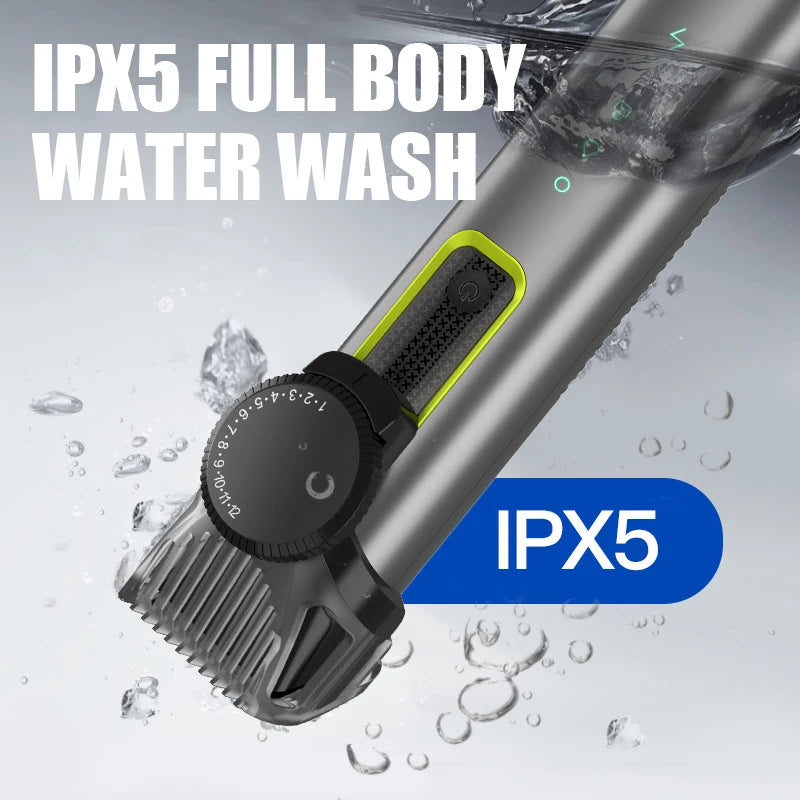 Professional Waterproof Beard Trimmer for Men – Cordless Rechargeable Hair Clipper Kit with Adjustable Guards