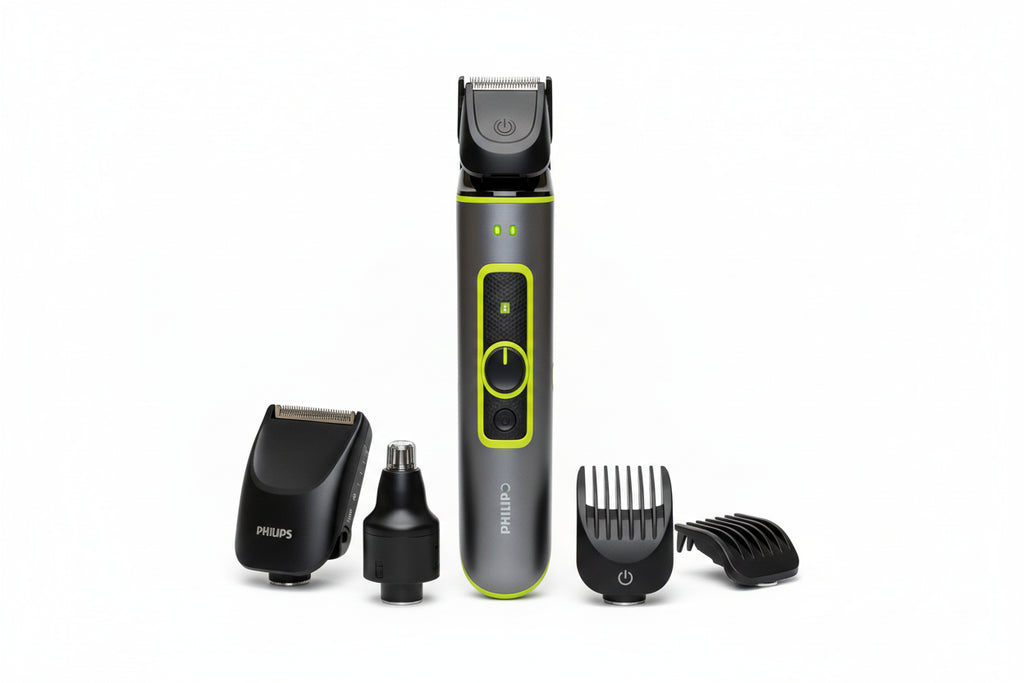 Professional Waterproof Beard Trimmer for Men – Cordless Rechargeable Hair Clipper Kit with Adjustable Guards