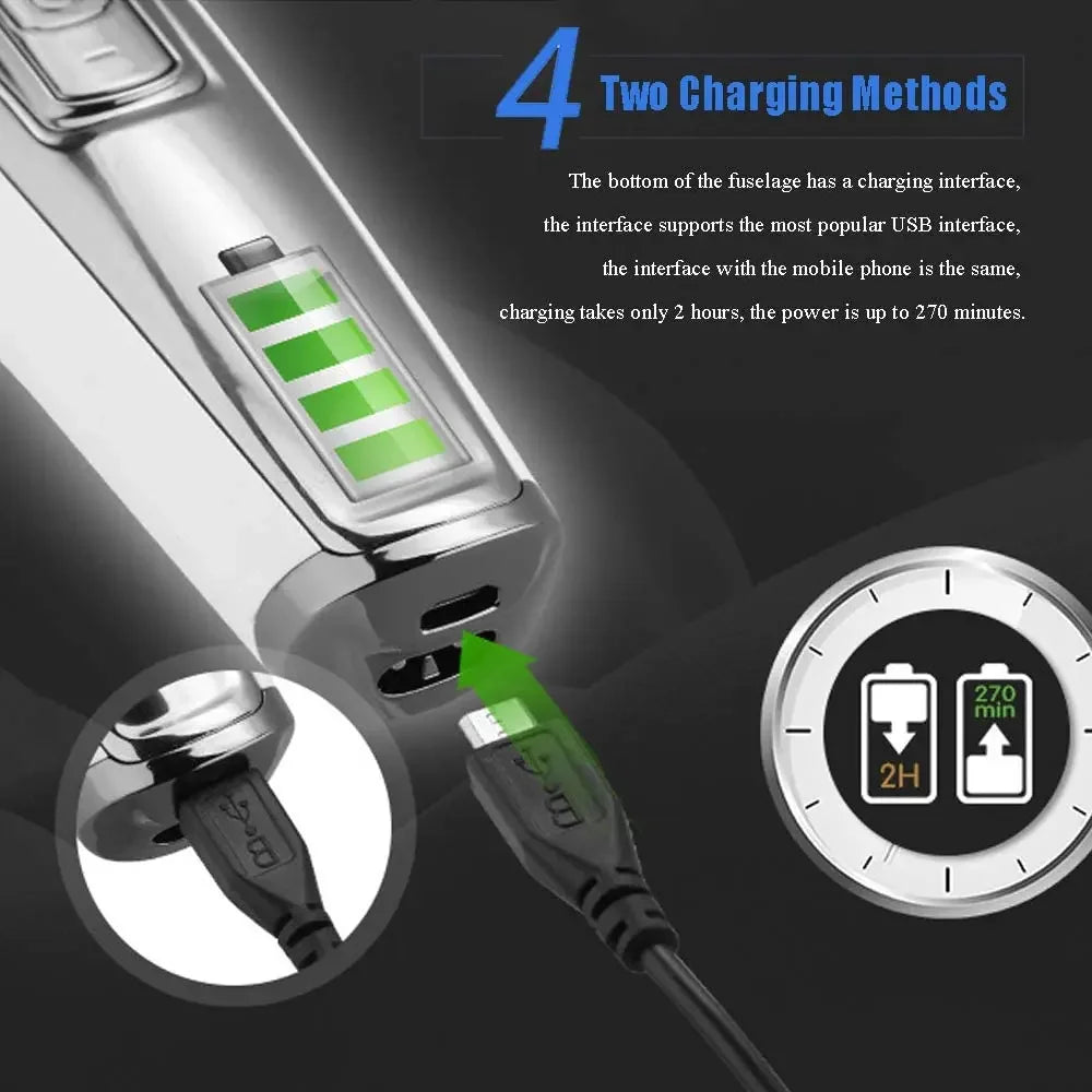 Kemei KM-5027 Rechargeable Hair & Beard Trimmer with LED Display