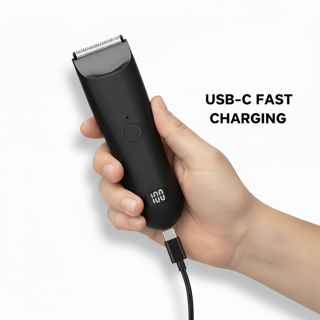 Premium Beard & Body Trimmer for Men — Multi-Use Groomer with LED Display