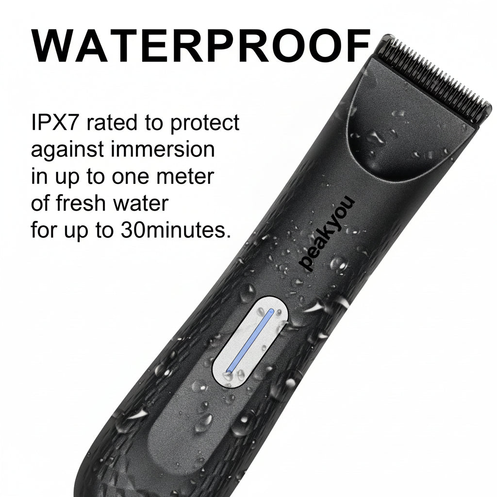King Grooming Men’s Waterproof Body & Beard Trimmer – Skin-Safe Ceramic Blade
