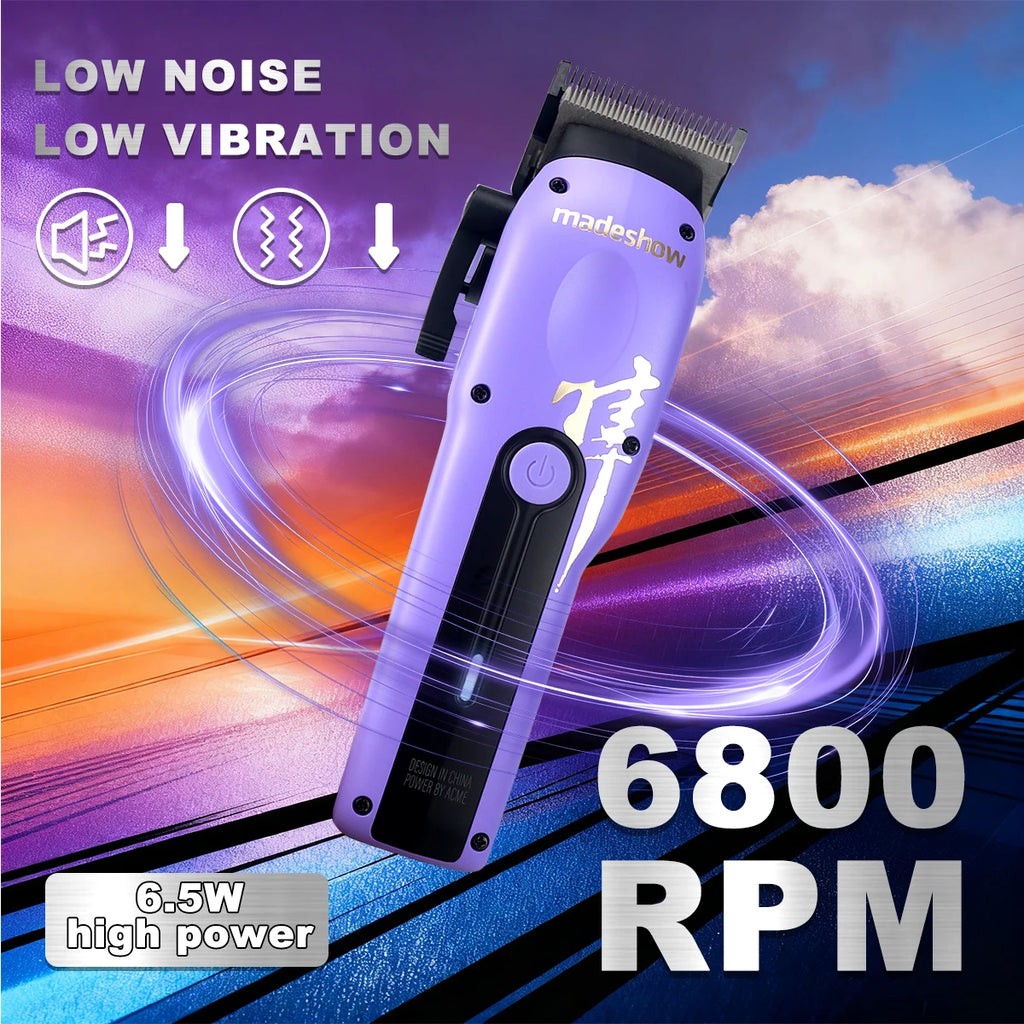 Madeshow M15 Professional Cordless Hair Clipper – Premium Barber Grade Trimmer for Men